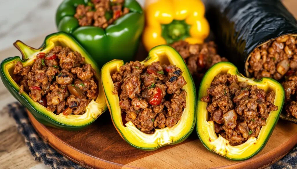Savory Ground Lamb Stuffed Vegetables